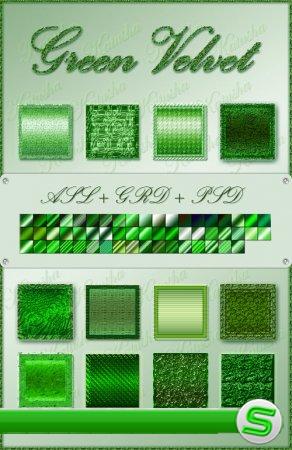 Стили и градиенты для Photoshop - Зеленый бархат
