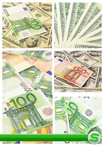 Растровые фоны с долларами и евро | Money Backgrounds