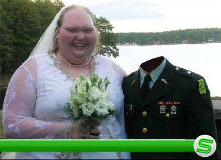 Шаблон для Photoshop - Супер невеста, пожени себя или друга