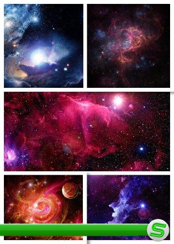 Фантастические фотографии галактических туманностей - растровый клипарт l Stock Photo - Fantasy Spac