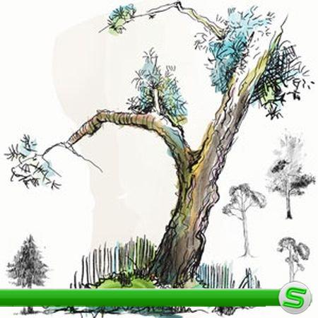 Кисти для Photoshop "Деревья" (Trees)