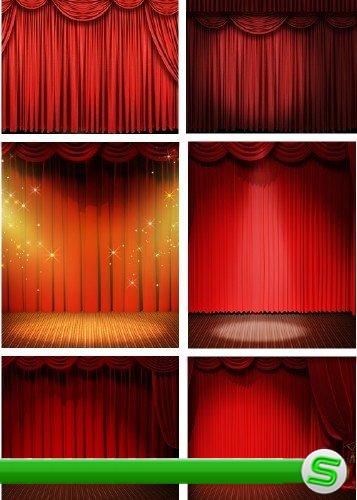 Красный сценический занавес - фотосток | Red Curtain