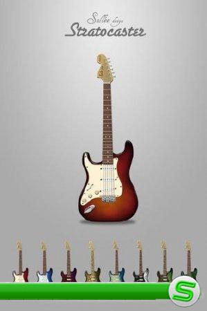 PSD-исходник "Гитары stratocaster" (большое разрешение)