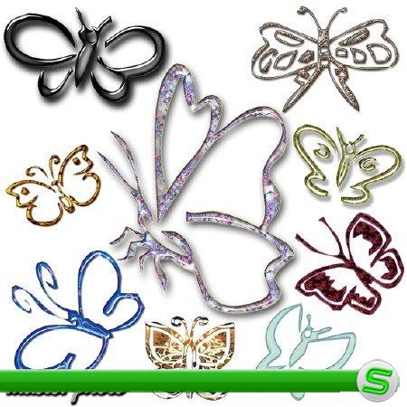 PSD исходник для фотошопа – Декоративные бабочки