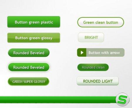Зеленые кнопки для сайтов