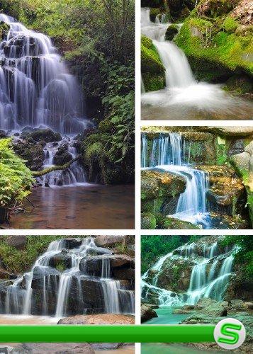 Растровый клипарт - Великолепные пейзажи с водопадами
