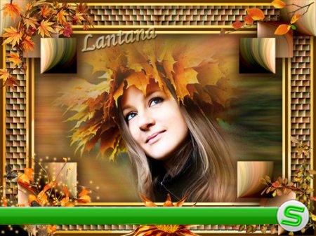 Рамка для фото - Осень - рыжая подружка, ярких красок балаган