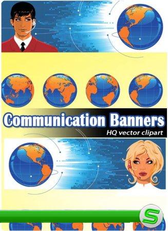 Телефонизация и связь | Communication (Vector Banners)