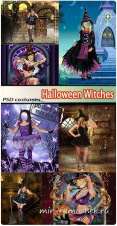 Ведьмочки в Хеллоуин | Helloween Withches (PSD costumes)