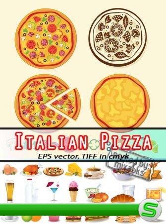 Итальянская пицца | Italian Pizza (EPS + TIFF CMYK)