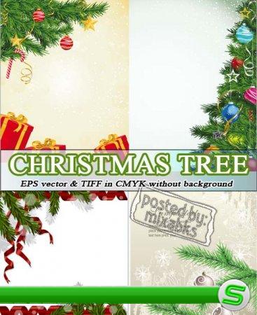 Новогодние ёлки | Christmas tree (eps vector + tiff in cmyk)