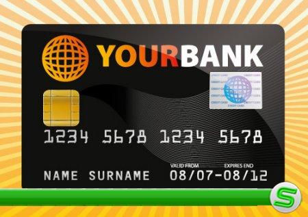Черная кредитная карта (Vector Credit Card)