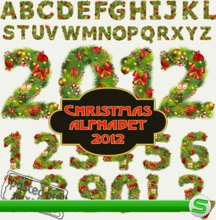 Рождественский алфавит | Christmas alphabet (png)