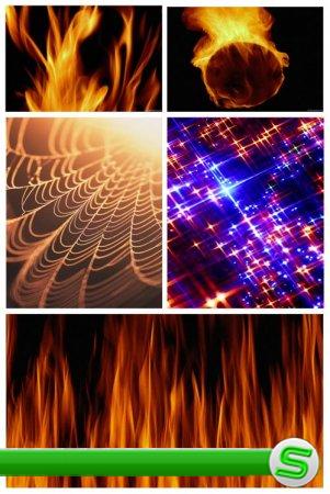 Текстуры для фотошоп - ночные огни, пламя