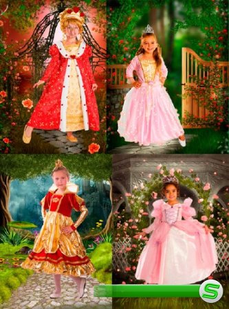 Шаблоны для фотошопа - Сказочные принцессы