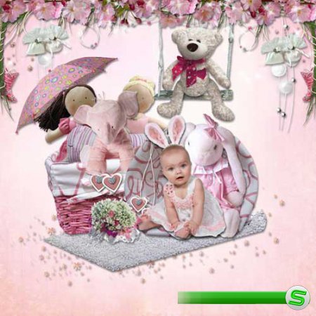 Нежно-розовый скрап-набор для девочек - Розовый мир