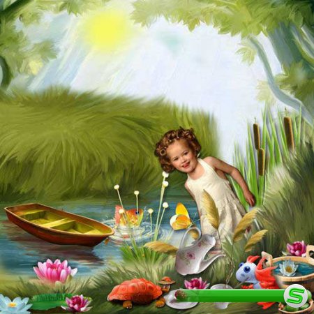 Яркий сказочный набор для скрапбукинга - Чаепитие у пруда 