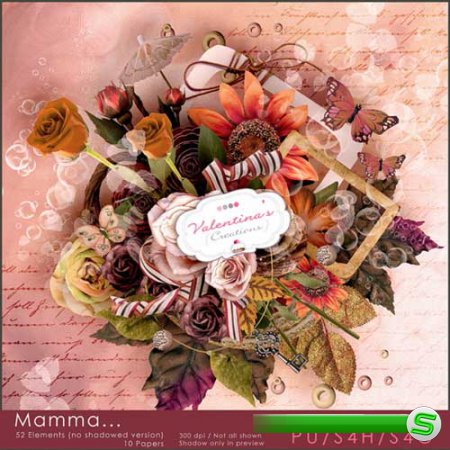 Романтический скрап-комплект - Мама 