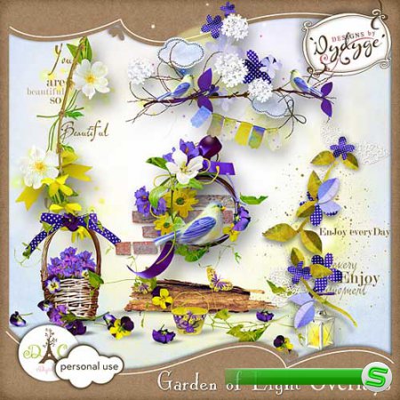 Цветочный скрап-комплект - Светлый сад 
