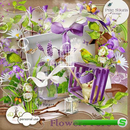 Цветочный скрап-комплект - Бесконечные цветы 