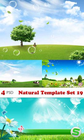 PSD исходники - Natural Template Set 19 