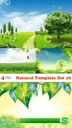 PSD исходники - Natural Template Set 18 
