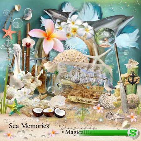 Большой морской скрап-комплект - Морские воспоминания 