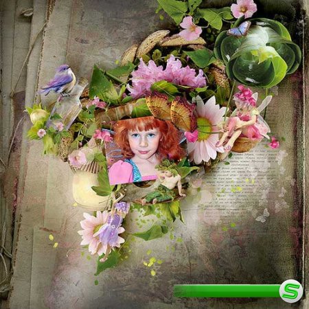 Очаровательный цветочный скрап-комплект - Волшебный полет 