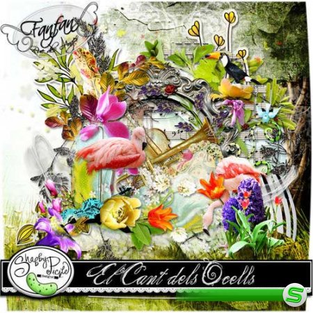 Цветочный скрап-комплект - El Cant Dels Ocells 