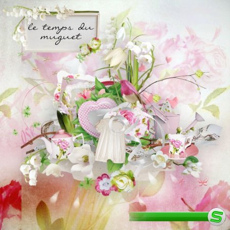 Очаровательный цветочный скрап-комплект - Ландышевая пора 