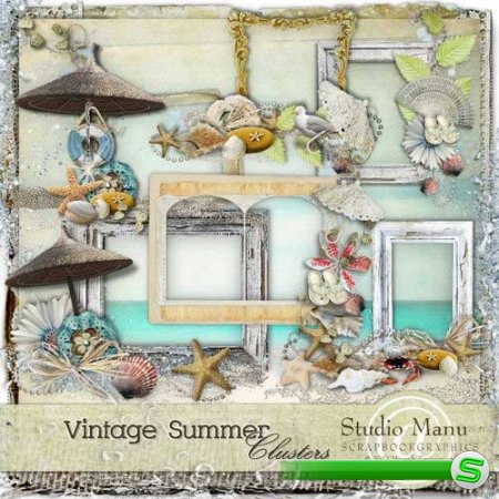 Морской скрап-комплект - Vintage summer 