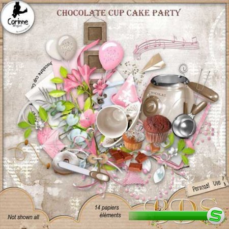 Кулинарный скрап-комплект - Шоколадный тортик 