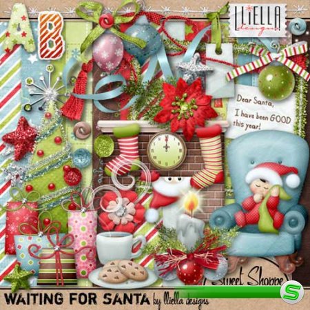 Детский рождественский скрап-комплект - В ожидании Санты 