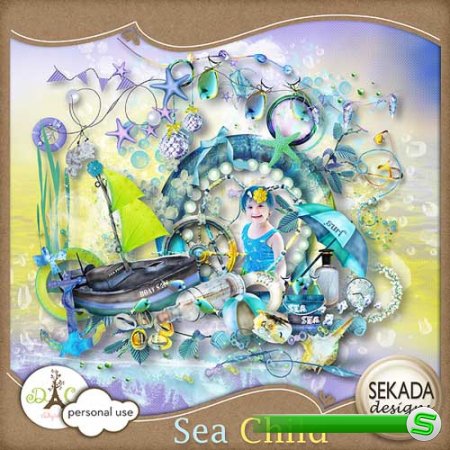 Детский морской скрап-комплект - Детское море 