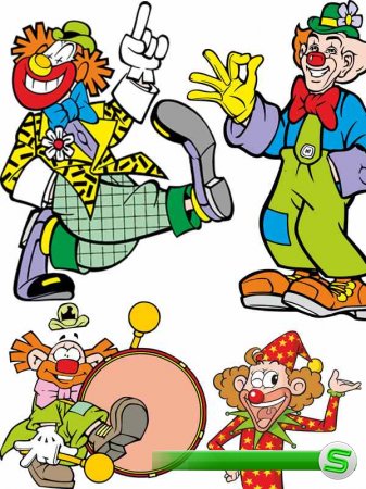 Цирковые клоуны: подборка вектора
