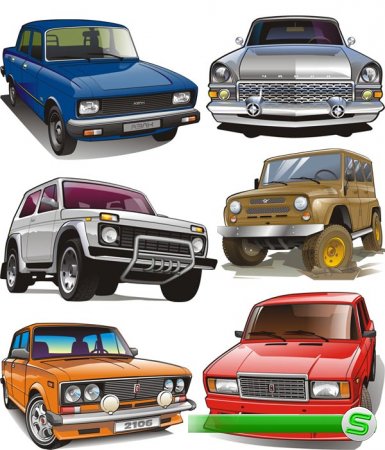 Векторный сток: советские автомобили