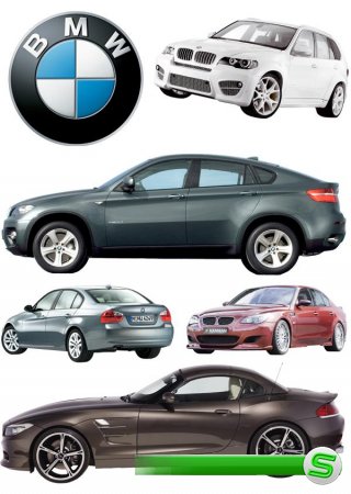Автомобили марки BMW (прозрачный фон)