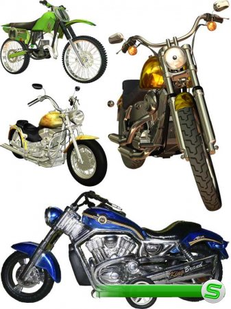 Мотоциклы и мопеды (подборка клипарта)