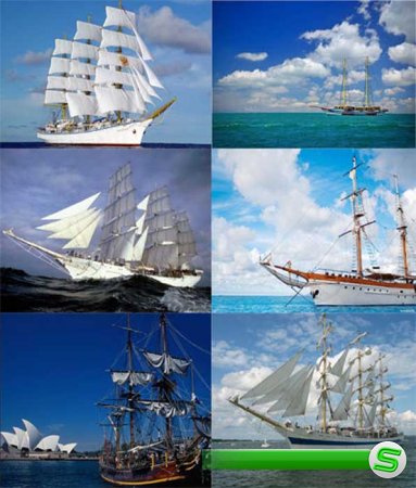 Фотосток: парусники, фрегаты, каравеллы, яхты (водный транспорт)