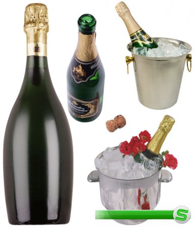 Фотосток:  шампанское и ведерко со льдом