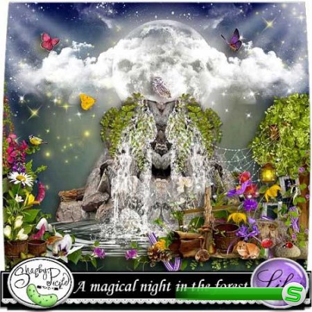 Сказочный скрап-комплект - Волшебная ночь в лесу 