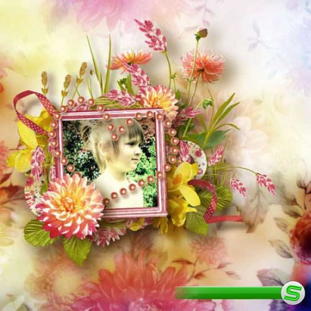Цветочный скрап-комплект - Весёлый сад 