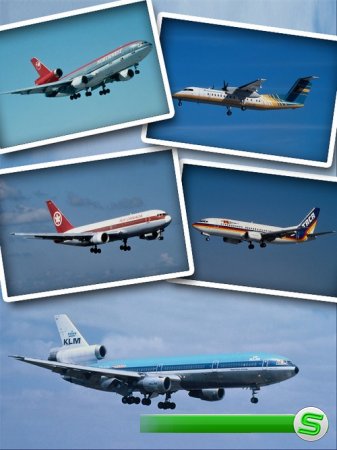 Воздушный транспорт: Пассажирские авиалайнеры (подборка клипарта)