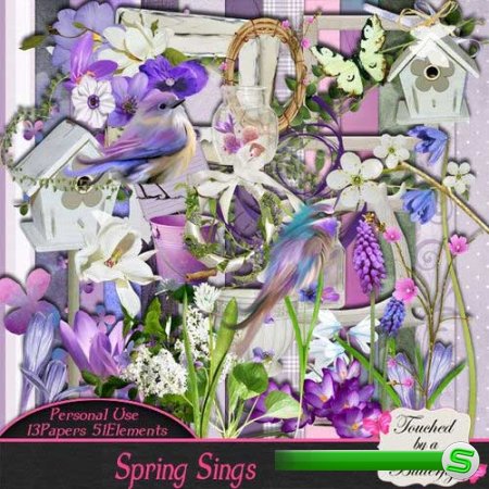 Весенний цветочный скрап-комплект - Весна поет 