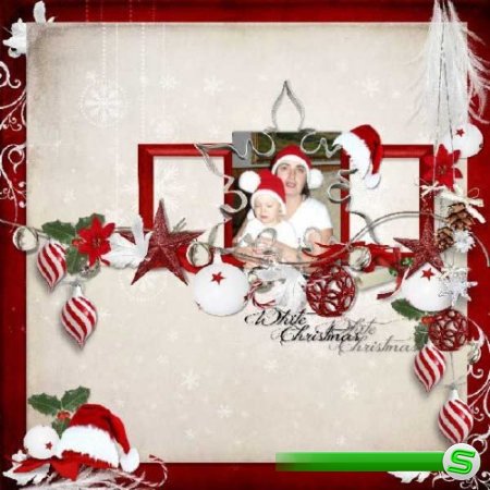 Новогодний скрап-комплект - Белоснежное Рождество 