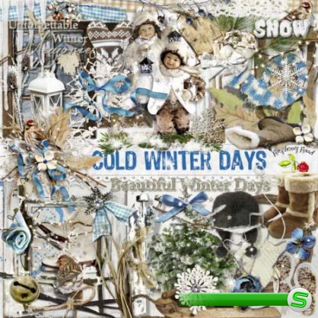 Зимний скрап-комплект - Холодные зимние дни 