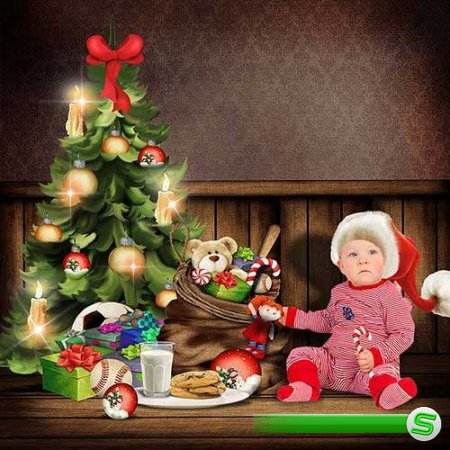 Рождественский скрап-комплект - Занятия Санта Клауса 