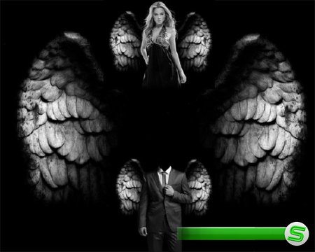  Шаблон для Photoshop - Крылья ангела 