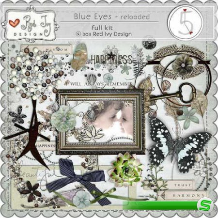 Винтажный скрап-комплект - Голубые глаза 