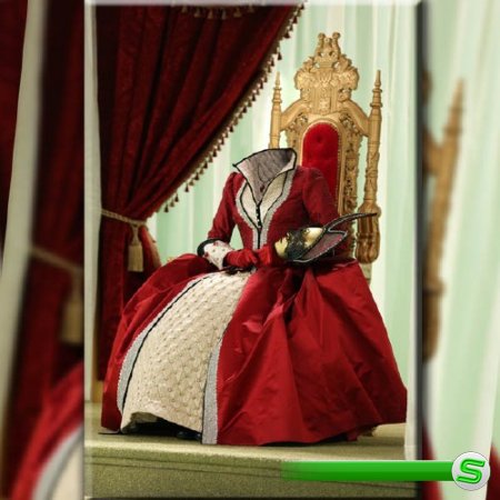 Шаблон для Photoshop - Королева на троне 